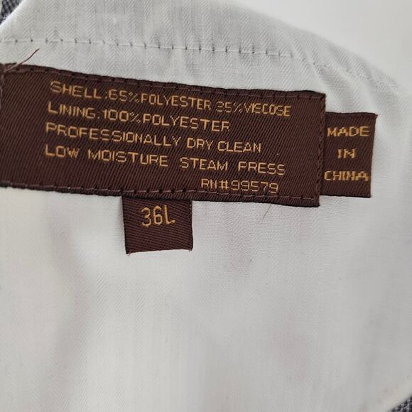 Men's Caravelli Pants Dress Slacks 99579 36L Brown Tan Flat Front Office Formal - Picture 4 of 8